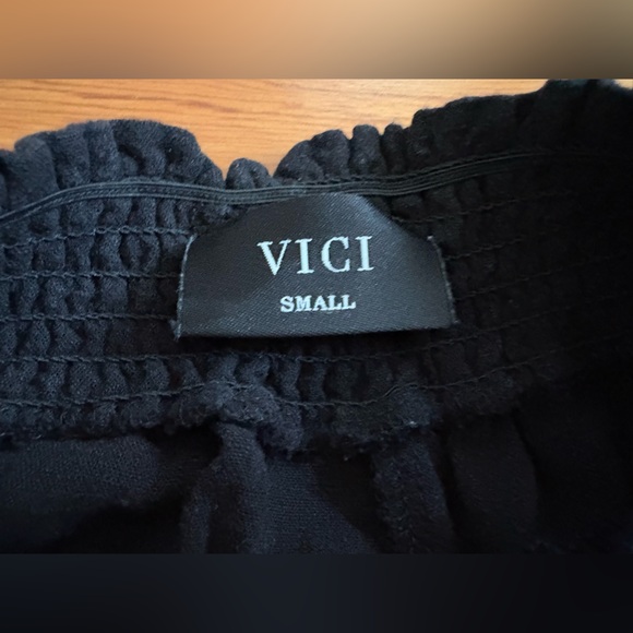 VICI Black Linen Wide Leg Pants - Picture 4 of 4